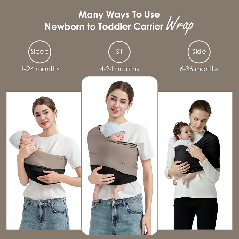 Shiaon Baby Sling Carrier One Shoulder Carrier for Baby - Image 4